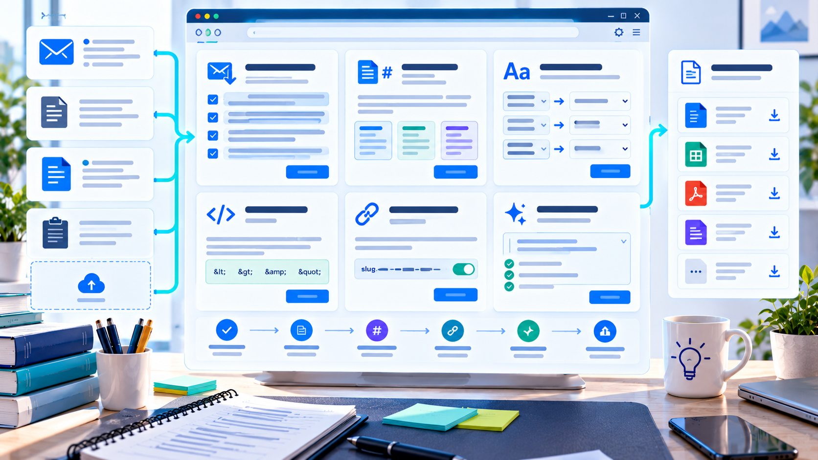 Text productivity tools for email extraction case conversion and word counting